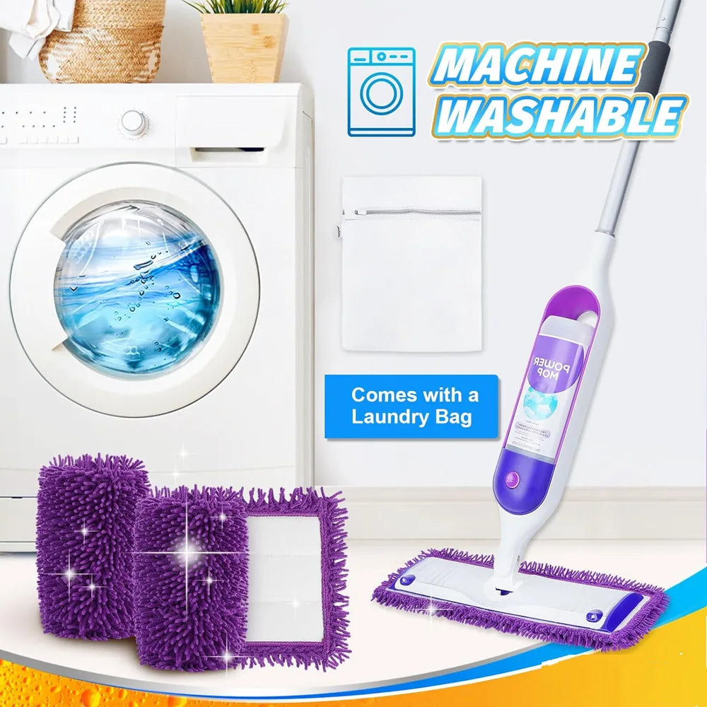 Reusable Washable Swiffer PowerMop Mop Pad Alternative - Cleaning Mop Pad Substitute for Spray Cleaner