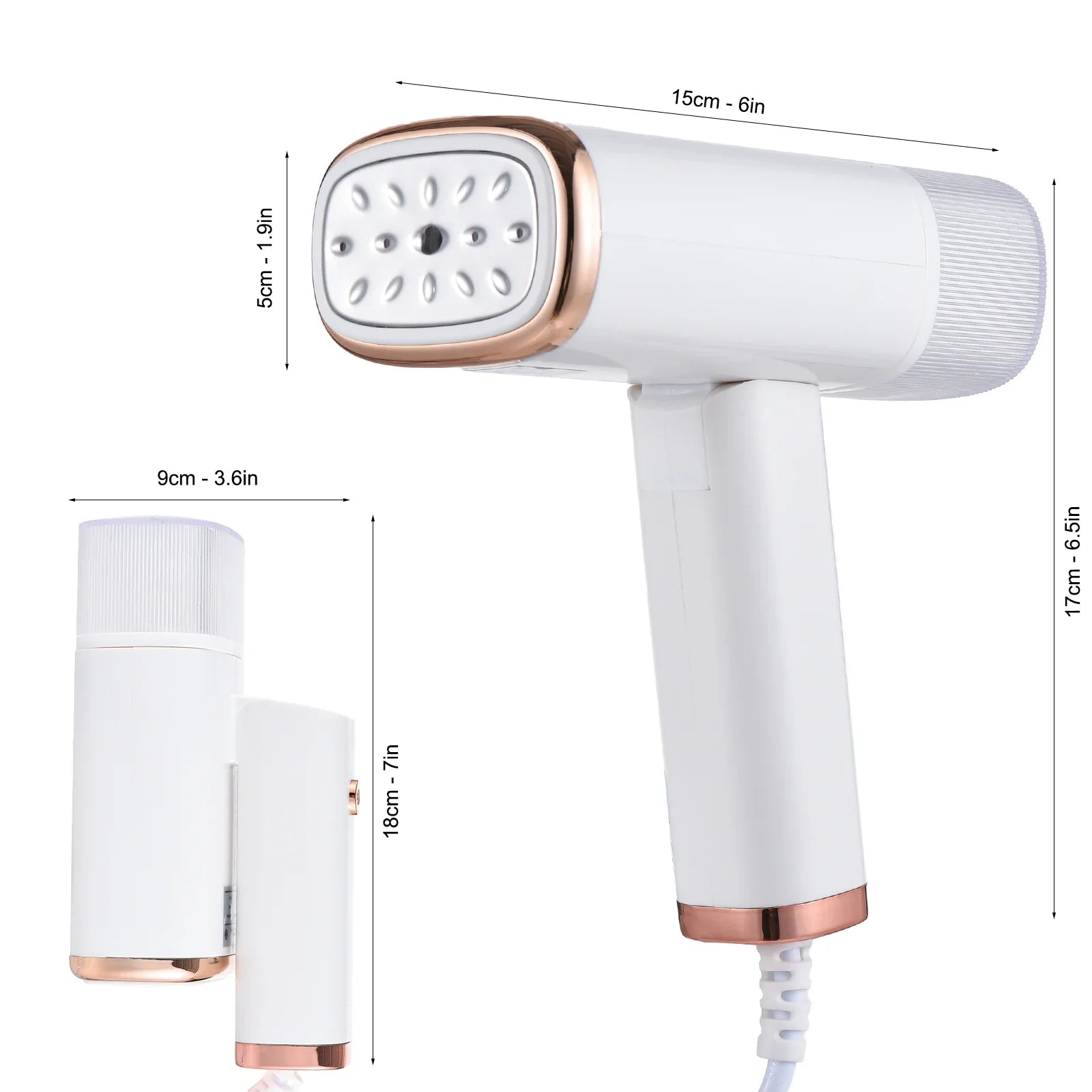 1000W Foldable Handheld Garment Steamer – Large 120ml Water Tank for Clothes & Fabrics"