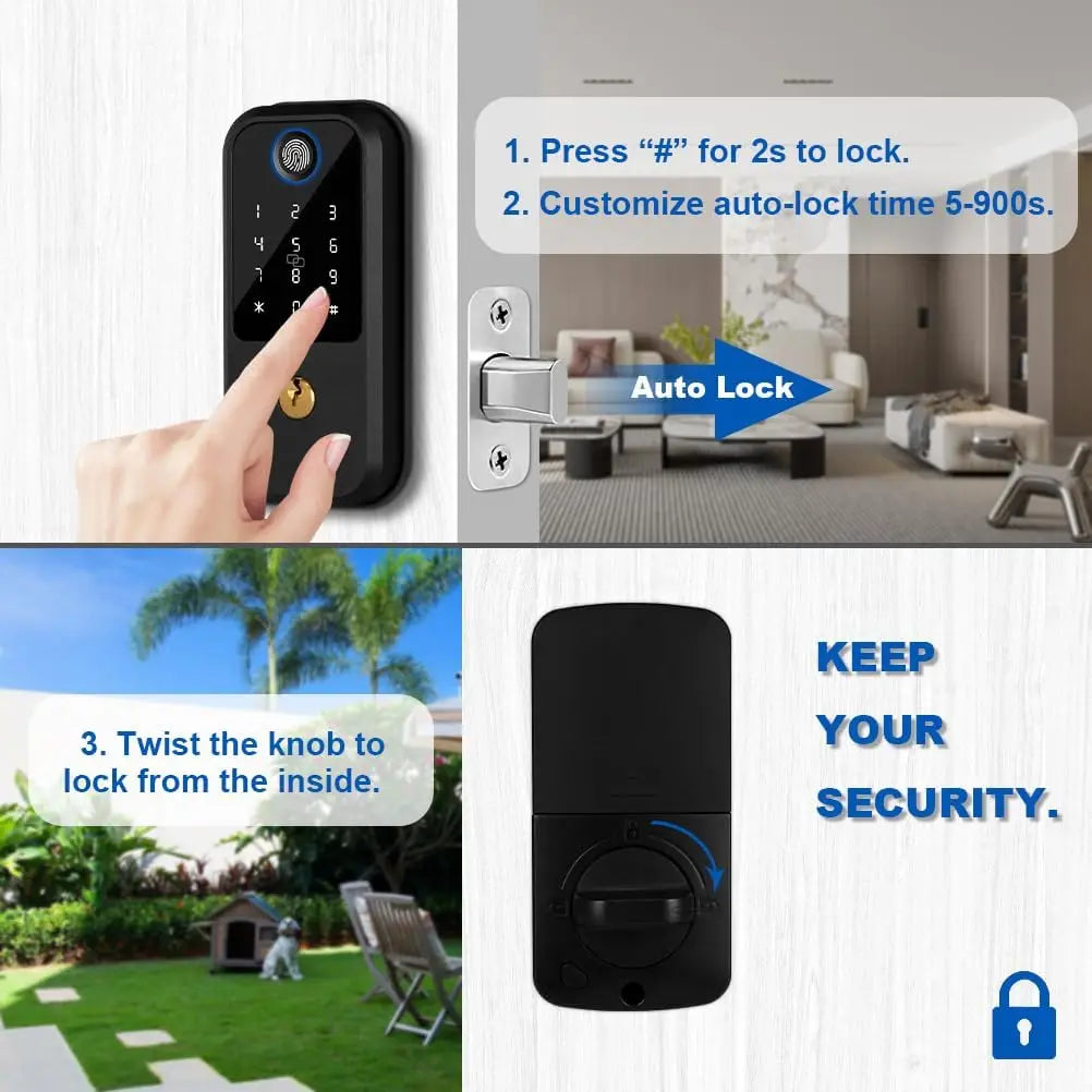 Smart Fingerprint Deadbolt Lock