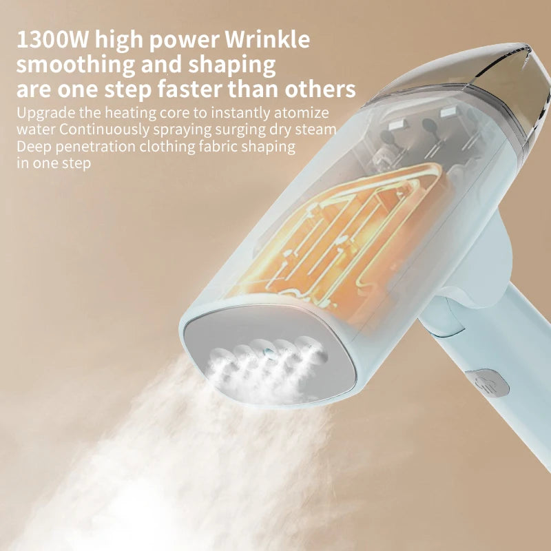 1300W Handheld Garment Steamer – Fast Wrinkle Remover for All Fabrics