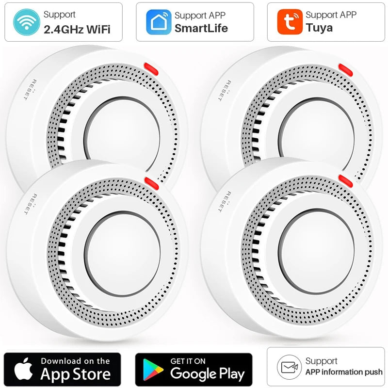 Wifi Tuya Smart Smoke Detector Sensor