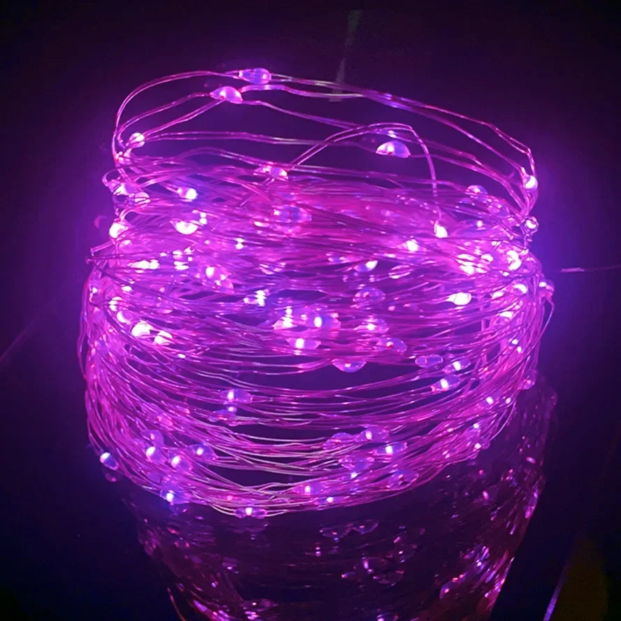 20m 10m Remote Control 8 Function LED Fairy Lights USB String Lights Christmas Garland New Year Wedding Party Garden Decoration
