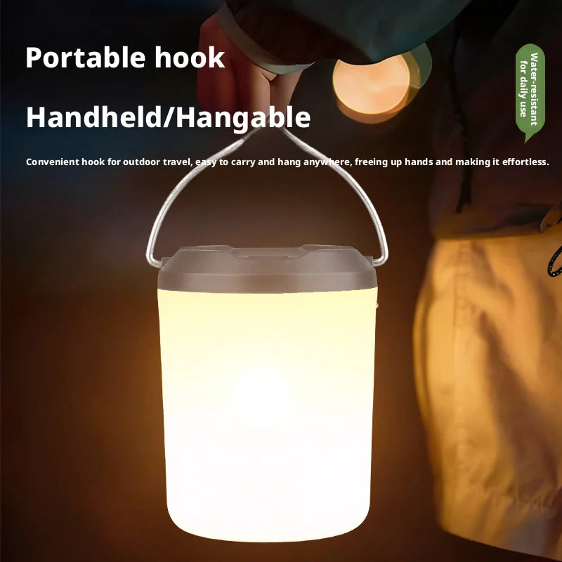 Outdoor Camping Lantern Atmosphere Tent Lighting Handheld Campsite Light Portable Illumination for Wilderness Adventures