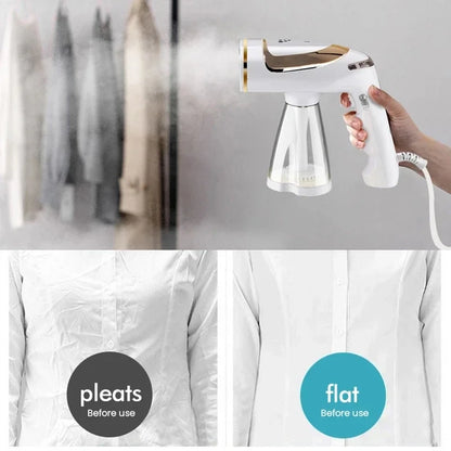 "Handheld Garment Steamer – Portable Travel Steamer for Wrinkles, Professional Grade"