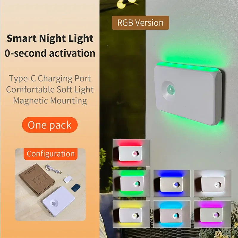 Stair Lights Motion Sensor Indoor Rechargeable Night Light Wireless Under Cabinet Lighting for Stairs Hallway Kitchen Bathroom