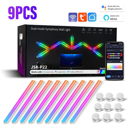 WIFI LED Smart Wall Lamp RGBIC Light Bar