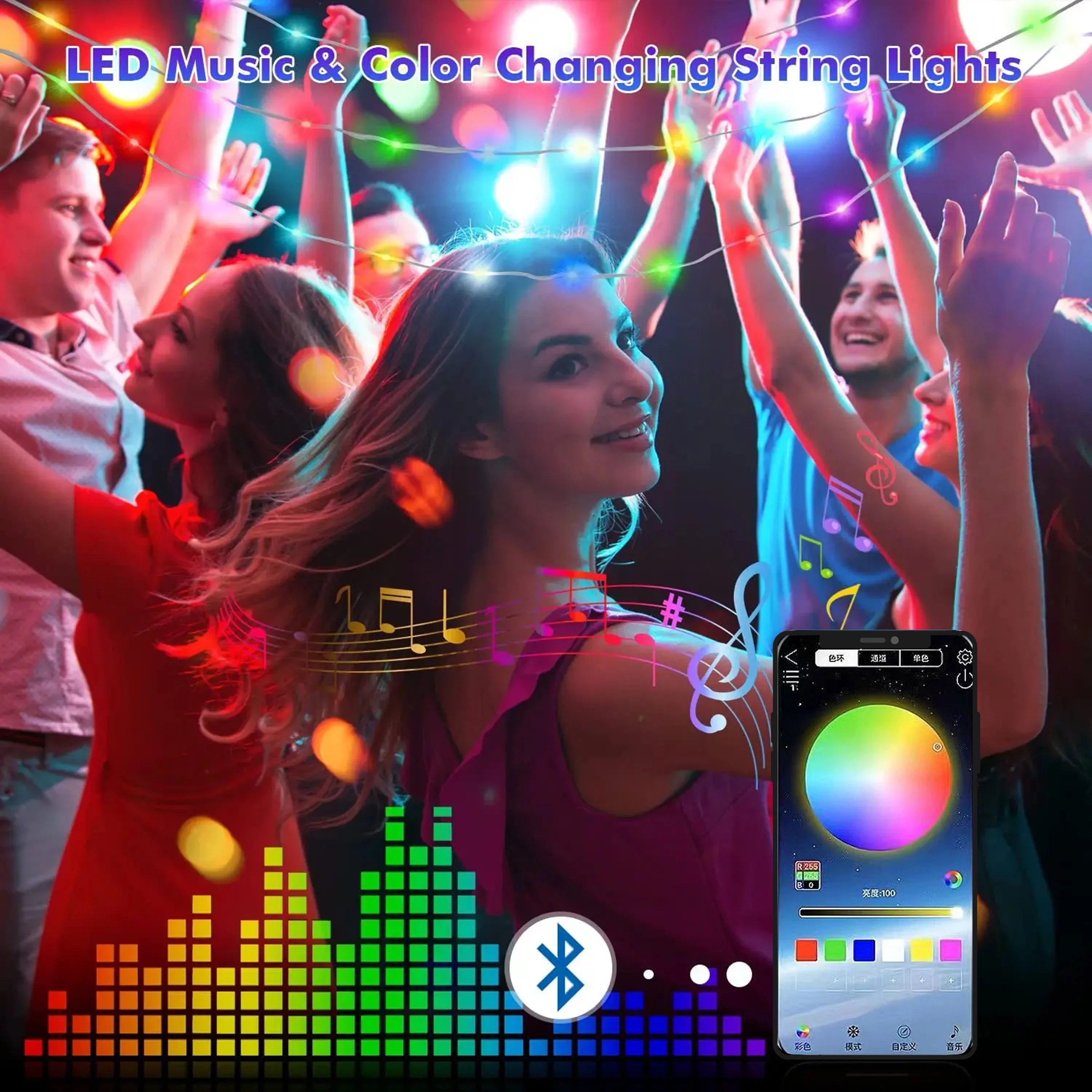 Smart USB LED Lights 5/10/20m Fairy Light APP Remote Indoor And Outdoor Multifunctiona String Decor for Party Christmas Holiday