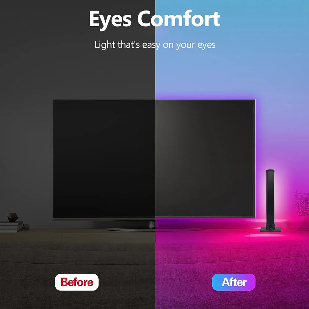 Smart LED Light Bars RGB Smart 16 Colour TV Backlights Remote Music Sync Gaming Lights Rhythm Ambient Pickup Lamp Mood Lighting