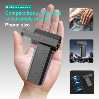 200,000RPM Violent Fan Air Blower – Brushless Turbo Jet, 52m/s Winds, Type-C Charging"