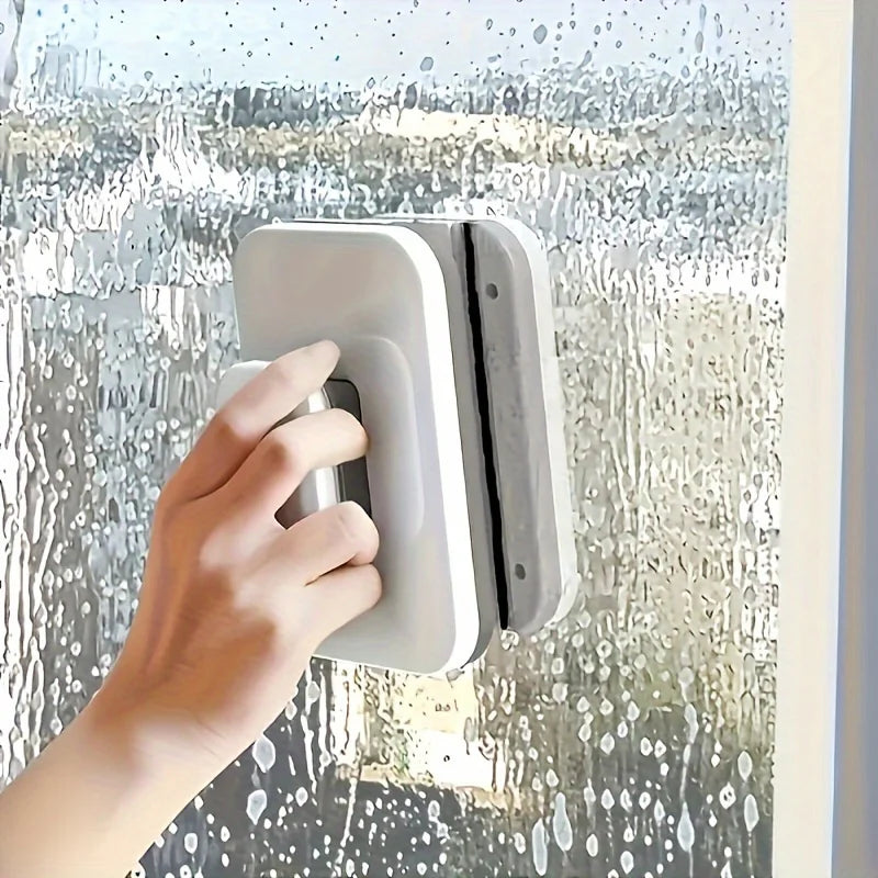 Double Sided Magnetic Window Cleaner - A High-rise Glass Cleaning Tool with A Safety Rope, Suitable for Windows 3-10mm Thick