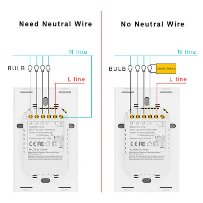 Smart Light Wall Touch Switch US Standard