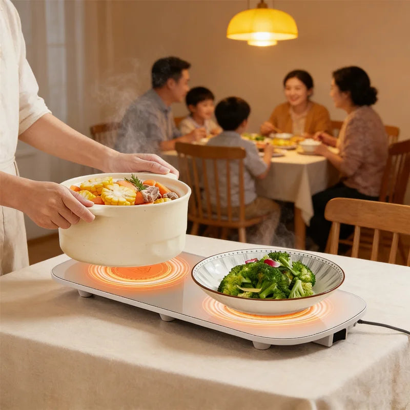 Electric Food Warmer Plate for Home Full Surface Heating