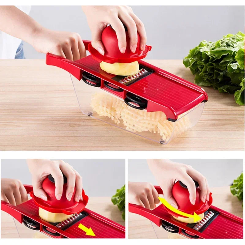 Vegetable Cutter 8 In 1 6 Dicing Blades Slicer