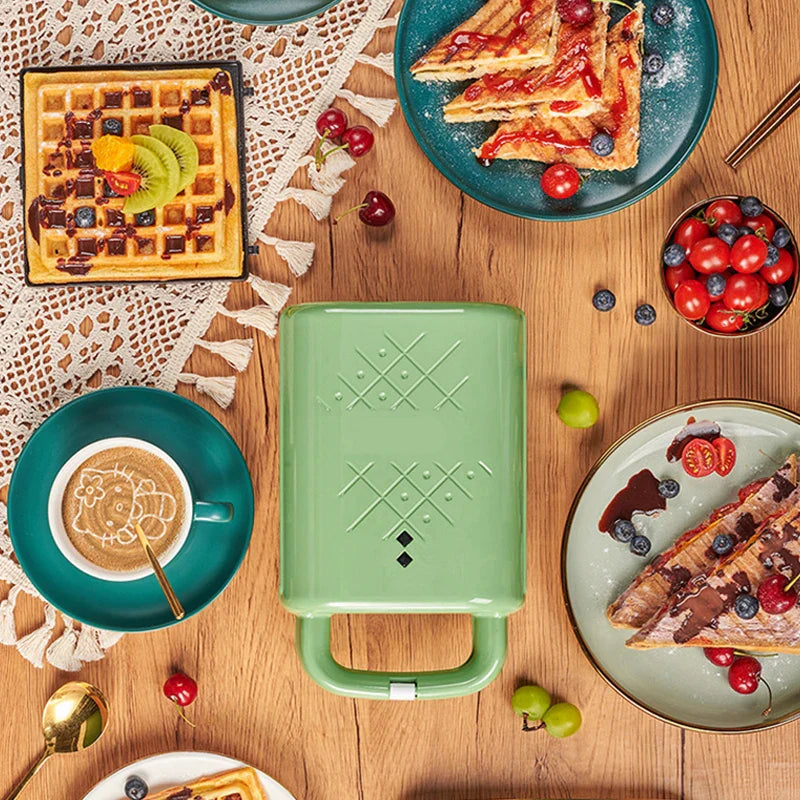 Electric Sandwich Maker &amp;WafflesBreakfast