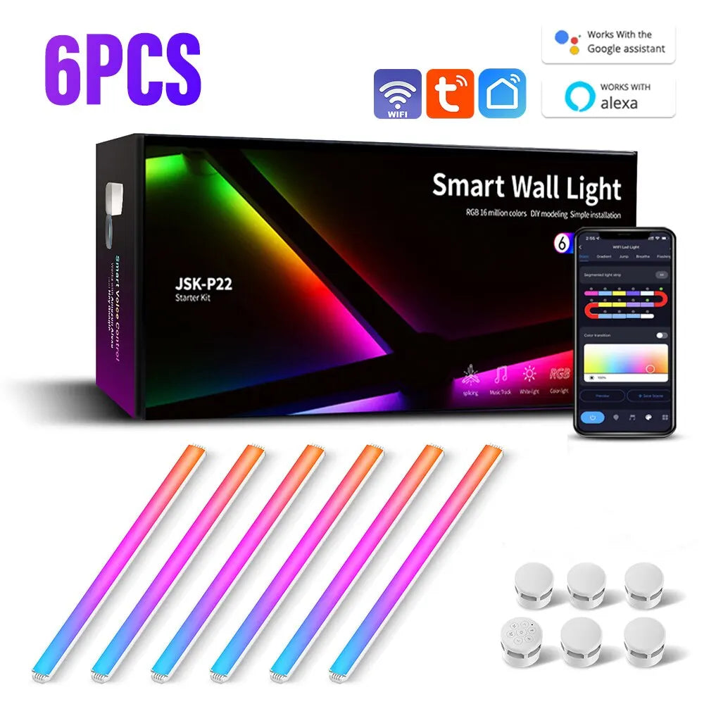 WIFI LED Smart Wall Lamp RGBIC Light Bar