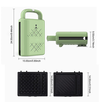 Electric Sandwich Maker &amp;WafflesBreakfast