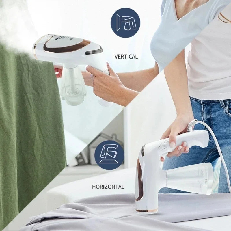 "Handheld Garment Steamer – Portable Travel Steamer for Wrinkles, Professional Grade"