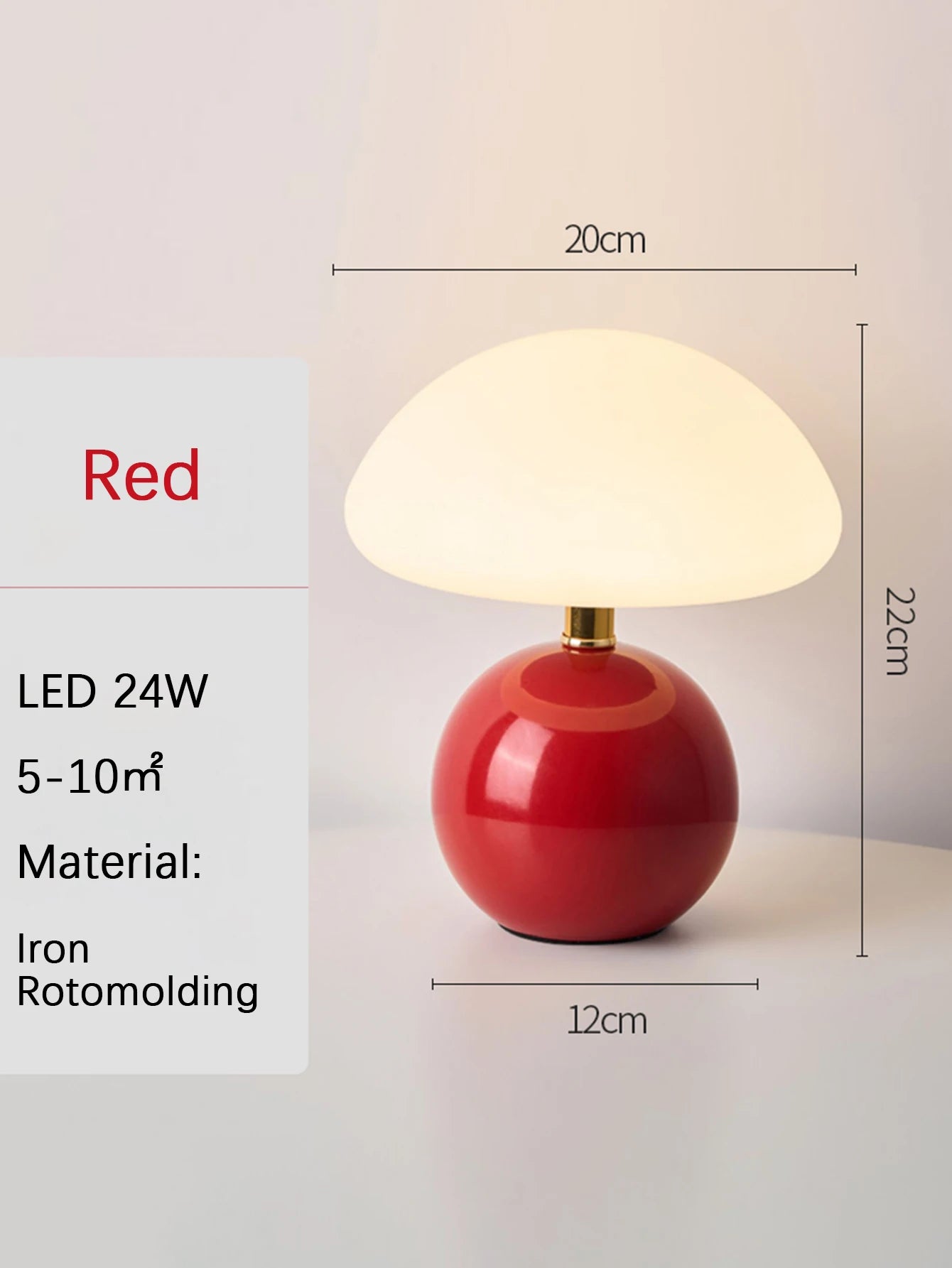 Led table lamp for bedroom Lamp bedside table White/pink/red/beige/orange stromatolite moon desk Mood light Room decorating item