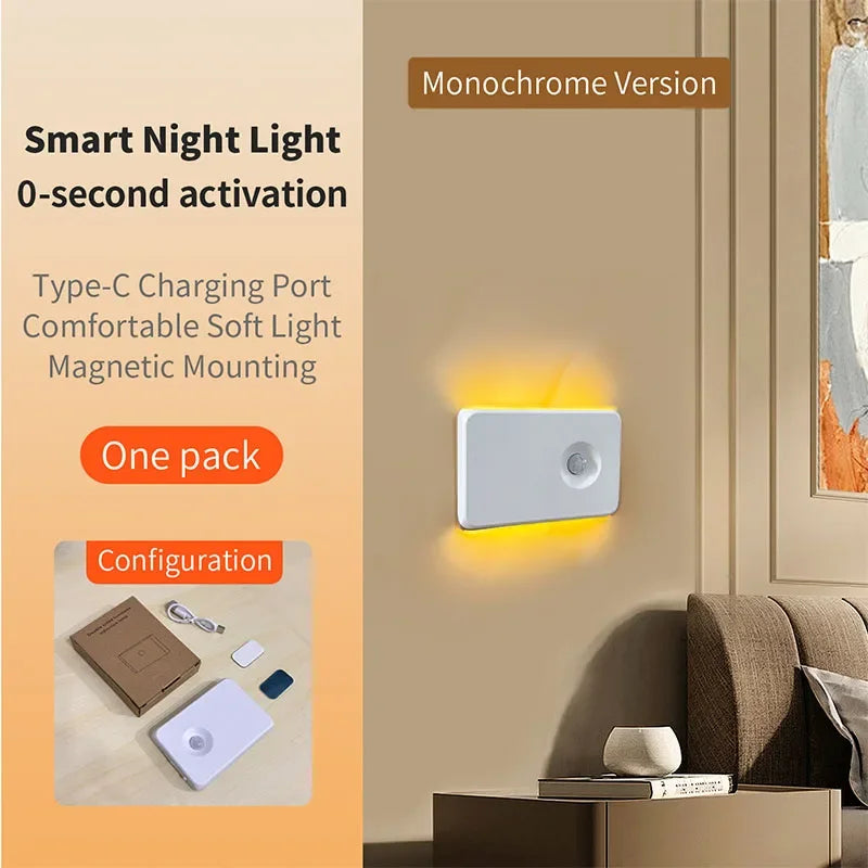 Stair Lights Motion Sensor Indoor Rechargeable Night Light Wireless Under Cabinet Lighting for Stairs Hallway Kitchen Bathroom