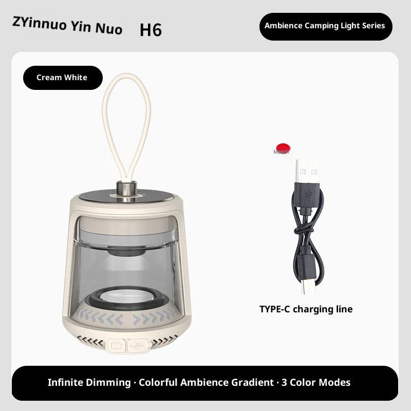 Camping Lantern Warm Light Long Battery Life Portable Tent Light Outdoor Camping Hanging Lamp Rechargeable Atmosphere Lighting