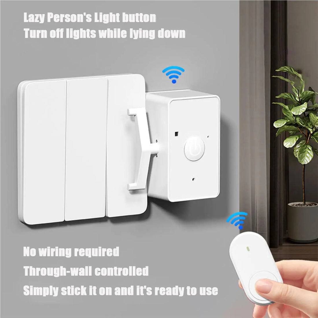 Smart Automatic Remote Control Button Pusher Wireless Switches Device for Home Dorm Lights No Wiring Needed Easy Install